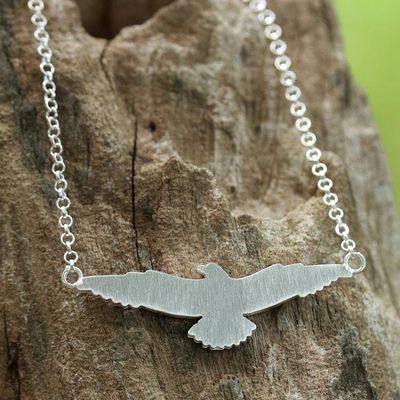 Alternate image for Freedom Eagle in 925 Sterling Silver Necklace Thai Jewelry Soaring Eagle