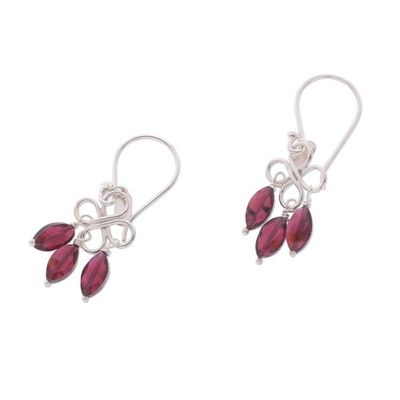 Alternate image for Three-Carat Garnet Dangle Earrings Crafted in Bali Beautiful Inspiration