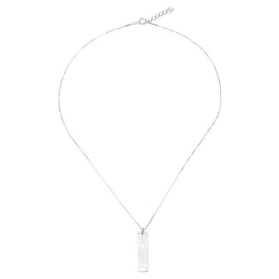 Alternate image for Love-Themed Braille Cutout Sterling Silver Pendant Necklace Love Dots