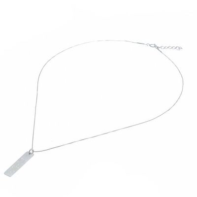 Alternate image for Love-Themed Braille Cutout Sterling Silver Pendant Necklace Love Dots