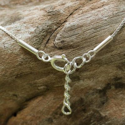 Alternate image for Sterling Silver Bird Shaped Pendant Necklace from Thailand Martin Swallow