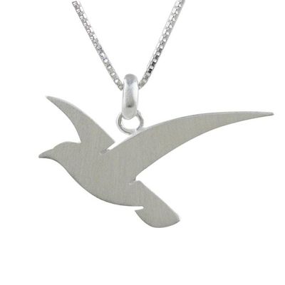 Alternate image for Flying Martin Bird Sterling Silver Necklace from Thailand Flying Martin