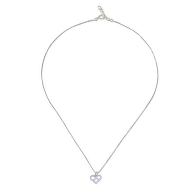 Alternate image for Sterling Silver Heart Pendant Necklace from Thailand Endless Heart