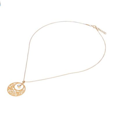 Alternate image for Gold plated blue topaz floral necklace Lanna Moon