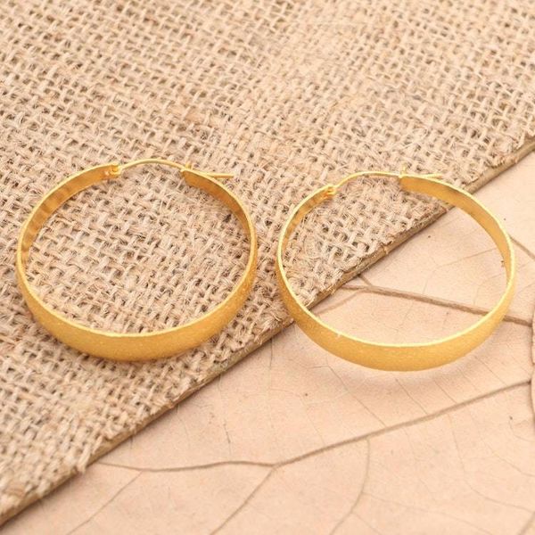Alternate image for Artisan Crafted Gold-Plated Hoop Earrings Perfect Copy in Gold