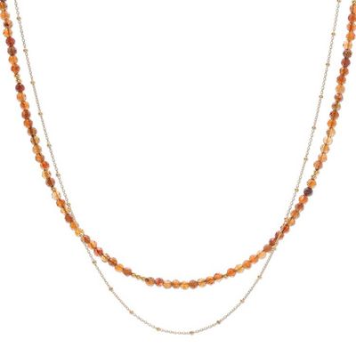 Alternate image for Natural Tourmaline Strand Necklace with 24k Golden Plating Lovely Reflections