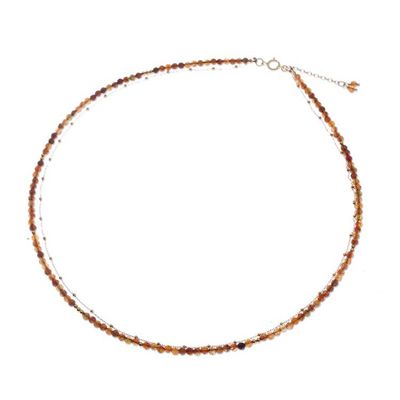 Alternate image for Natural Tourmaline Strand Necklace with 24k Golden Plating Lovely Reflections