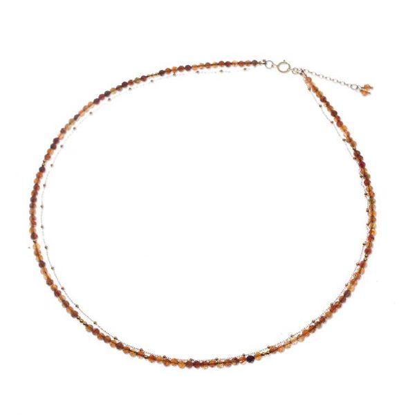 Alternate image for Natural Tourmaline Strand Necklace with 24k Golden Plating Lovely Reflections