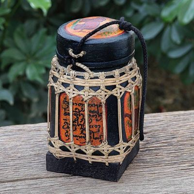 Alternate image for Handmade Ceramic Decorative Jar from Thailand Lanna Antique in Green
