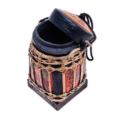 Alternate image for Handmade Ceramic Decorative Jar from Thailand Lanna Antique in Green
