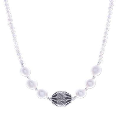 Alternate image for Cultured Freshwater Pearl Pendant Necklace from Thailand City Lights in White