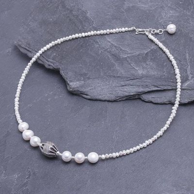 Alternate image for Cultured Freshwater Pearl Pendant Necklace from Thailand City Lights in White