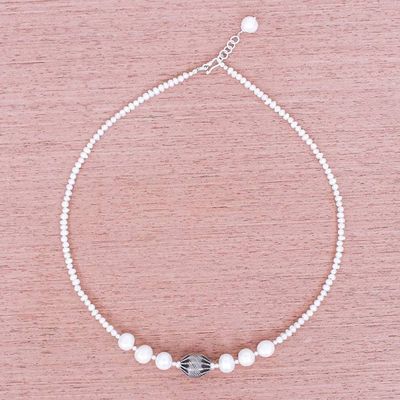 Alternate image for Cultured Freshwater Pearl Pendant Necklace from Thailand City Lights in White
