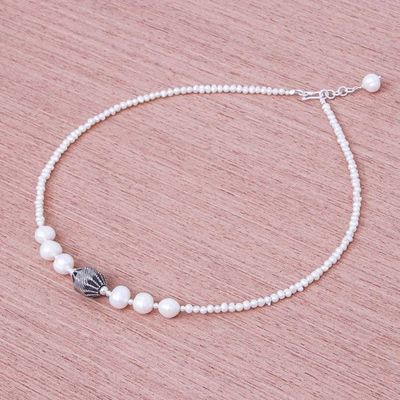 Alternate image for Cultured Freshwater Pearl Pendant Necklace from Thailand City Lights in White