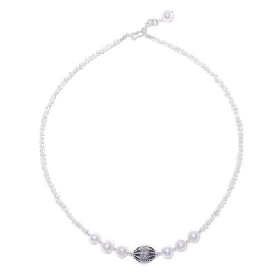 Alternate image for Cultured Freshwater Pearl Pendant Necklace from Thailand City Lights in White