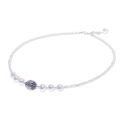 Alternate image for Cultured Freshwater Pearl Pendant Necklace from Thailand City Lights in White