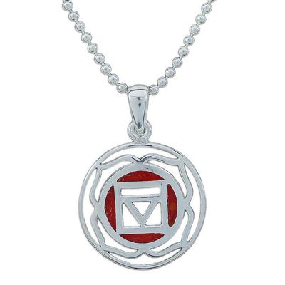 Alternate image for Inspirational Lotus-Themed Carnelian Pendant Necklace Mind on Fire