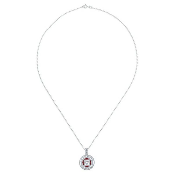 Alternate image for Inspirational Lotus-Themed Carnelian Pendant Necklace Mind on Fire