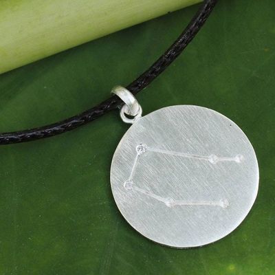 Primary image for Gemini Zodiac Pendant Necklace in Sterling Silver and Topaz Constellation Gemini