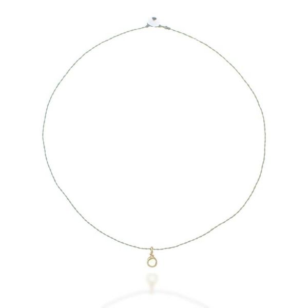 Alternate image for Gold-Plated Copper Wire Pendant Necklace with Peridot Stone Green Wrap