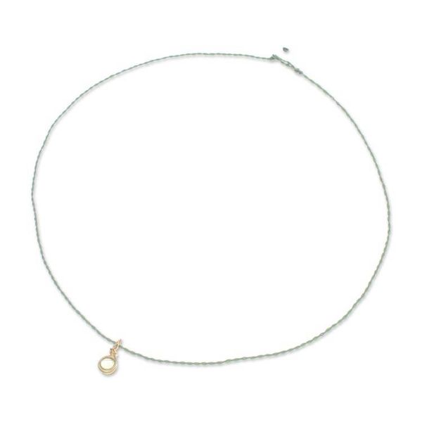 Alternate image for Gold-Plated Copper Wire Pendant Necklace with Peridot Stone Green Wrap