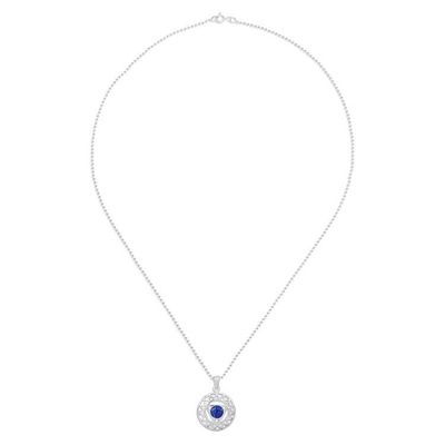 Alternate image for Star and Geometric-Themed Lapis Lazuli Pendant Necklace Triangle of Intellect
