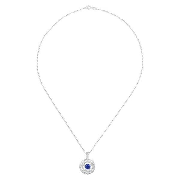 Alternate image for Star and Geometric-Themed Lapis Lazuli Pendant Necklace Triangle of Intellect