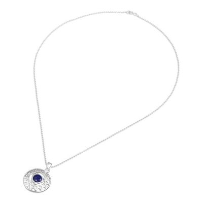 Alternate image for Star and Geometric-Themed Lapis Lazuli Pendant Necklace Triangle of Intellect