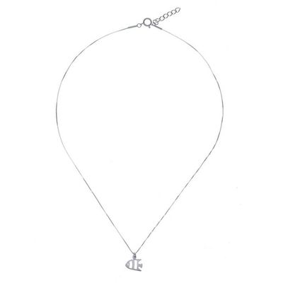 Alternate image for Brushed-Satin Sterling Silver Fish Pendant Necklace Lovely Fish