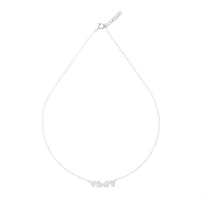 Primary image for Heart Motif Sterling Silver Pendant Necklace from Thailand Four Hearts