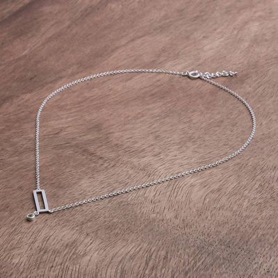 Alternate image for Rectangular Peridot Pendant Necklace from Thailand Rectangle Dazzle