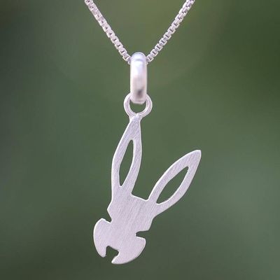 Primary image for Rabbit Sterling Silver Pendant Necklace from Thailand Mysterious Rabbit