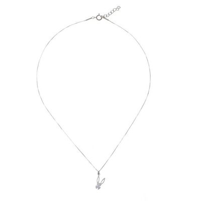 Alternate image for Rabbit Sterling Silver Pendant Necklace from Thailand Mysterious Rabbit