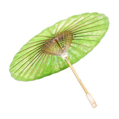 Alternate image for Peacock Motif Paper Parasol in Lime from Thailand Sunny Peacock in Lime