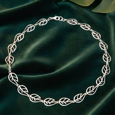 Alternate image for Sterling Silver Leaf Necklace Vitality