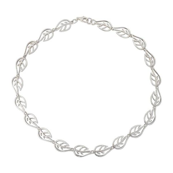 Alternate image for Sterling Silver Leaf Necklace Vitality