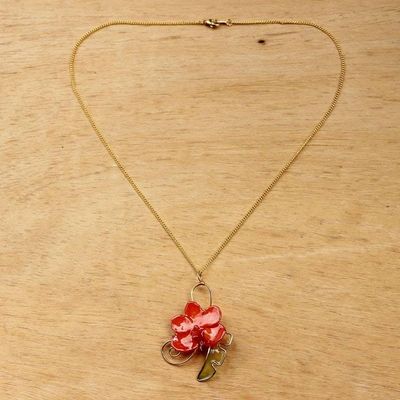 Alternate image for Natural orchid flower necklace Tropicana