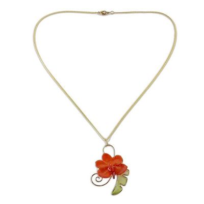 Alternate image for Natural orchid flower necklace Tropicana