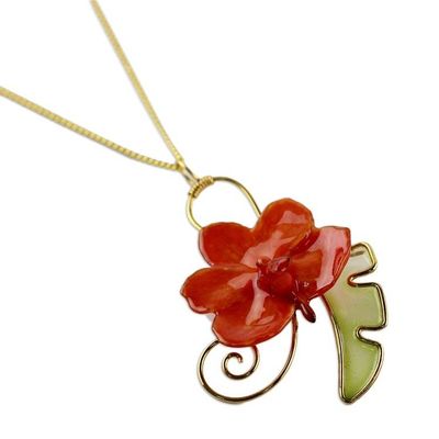 Alternate image for Natural orchid flower necklace Tropicana