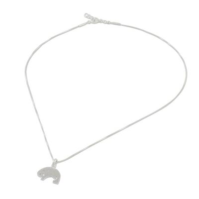 Alternate image for Sterling Silver Mother and Child Elephant Necklace Mother Elephant