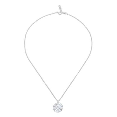Alternate image for Handmade 925 Sterling Silver Abstract Pendant Necklace Wavy Abstraction