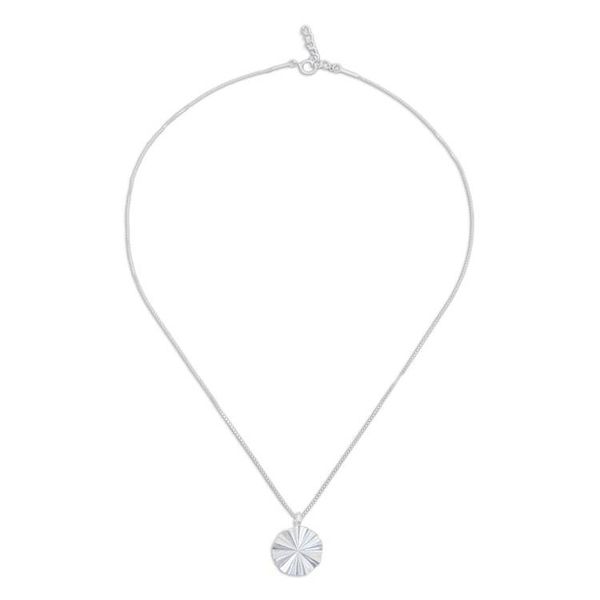 Alternate image for Handmade 925 Sterling Silver Abstract Pendant Necklace Wavy Abstraction