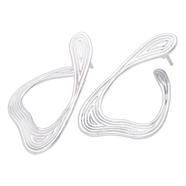 Alternate image for Sterling Silver Drop Earrings Handcrafted in Bali Winding Ways