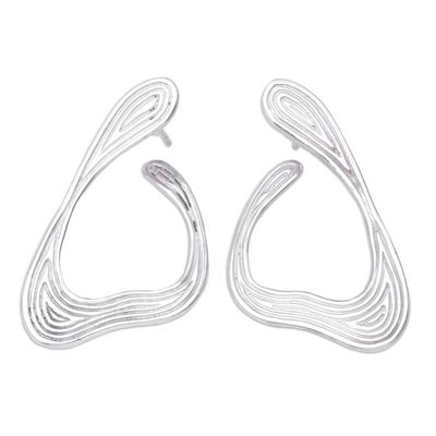 Alternate image for Sterling Silver Drop Earrings Handcrafted in Bali Winding Ways