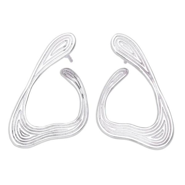 Alternate image for Sterling Silver Drop Earrings Handcrafted in Bali Winding Ways