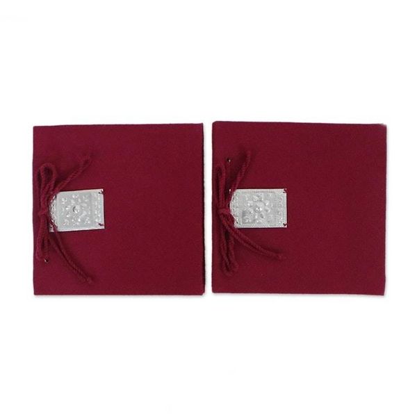 Alternate image for Red Fabric Covered Journals from Thailand Pair Fresh Memories