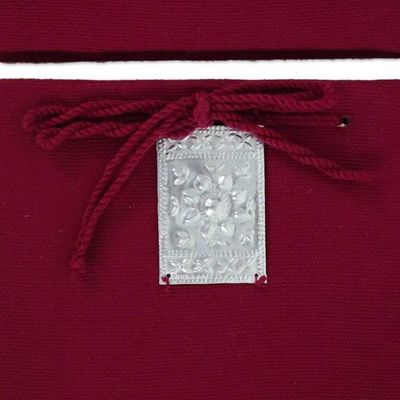 Alternate image for Red Fabric Covered Journals from Thailand Pair Fresh Memories