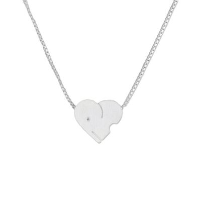 Alternate image for Sterling Silver Elephant Heart Necklace from Thailand Elephants Promise