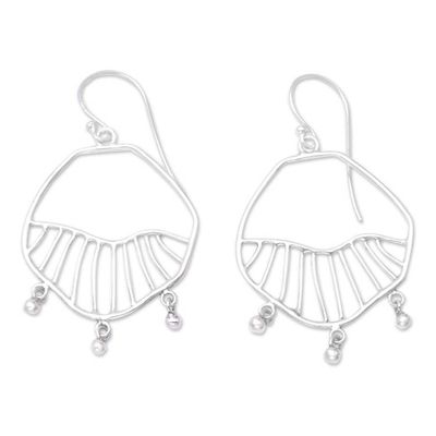 Alternate image for Balinese Sterling Silver Dangle Earrings with Beads A Path to You