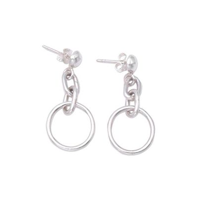 Alternate image for Handcrafted 925 Sterling Silver Dangle Earrings from Bali Dreamy Chain